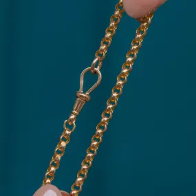 16.5" Antique 9ct Gold Belcher Chain, with Dog-Clip