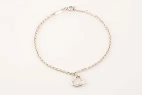 7" Tiffany & Co. Elsa Peretti 925 Silver Open Heart Bracelet (5.53g.)