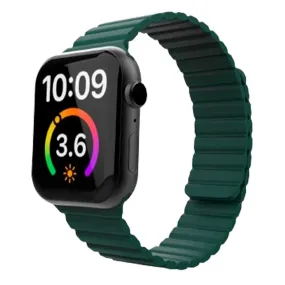 Apple Watch (38/40/SE/41mm) Lippa Magnetisk Silikone Rem - Mørkegrøn