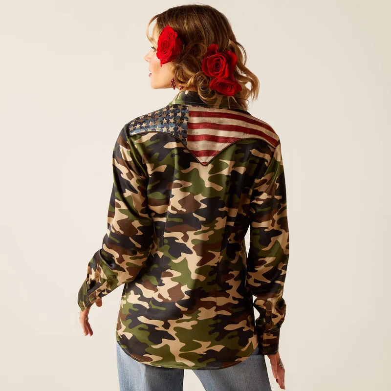 Ariat Women's Camo Pride Rodeo Quincy Shirt