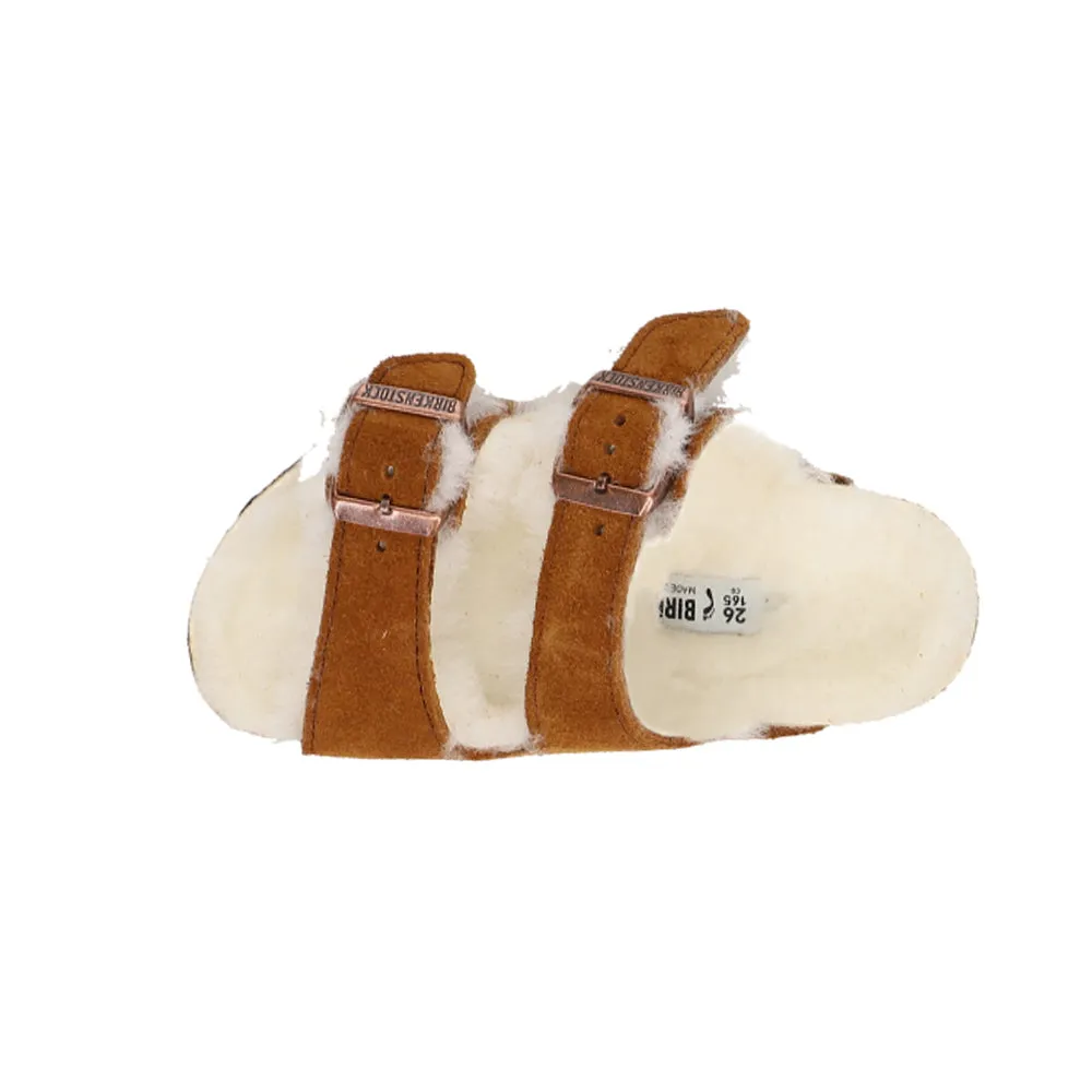 Arizona Shearling Suede Leather Footbed Sandals (Little Kid/Big Kid)