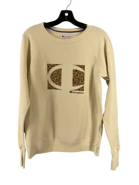 Athletic Sweatshirt Crewneck By Champion In Cream, Size: M