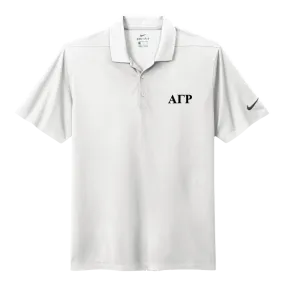 B-Greek - Back to School - Alpha Gamma Rho Nike Polo (White)