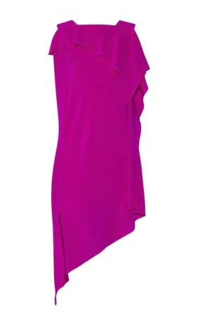 Barrow Asymmetric Silk Crepe de Chine Dress