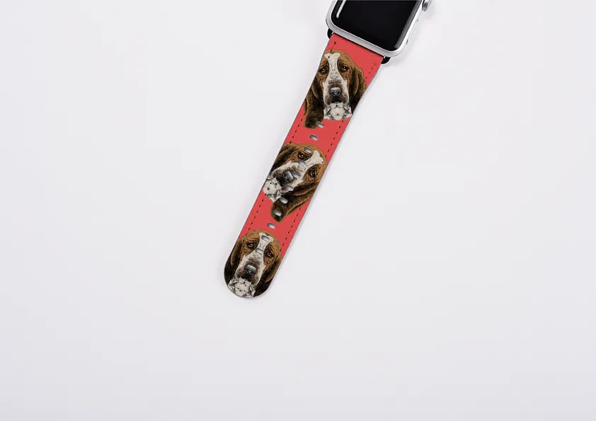 Basset Hound Soho Orange Apple Watch Strap