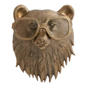 Beatrice Bear Wall Mounted Brass Decor