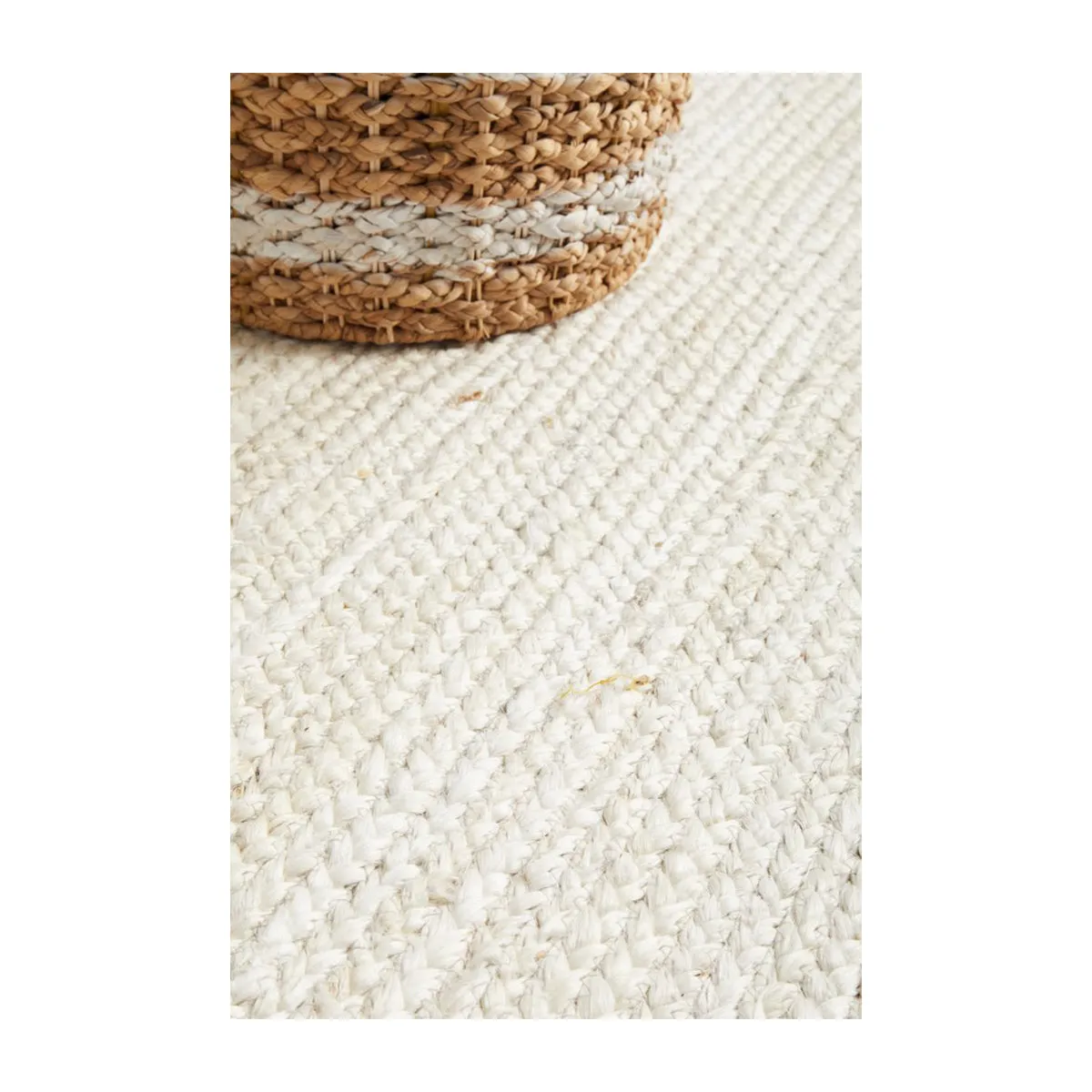 Bondi Rectangle Runner Rug (White)