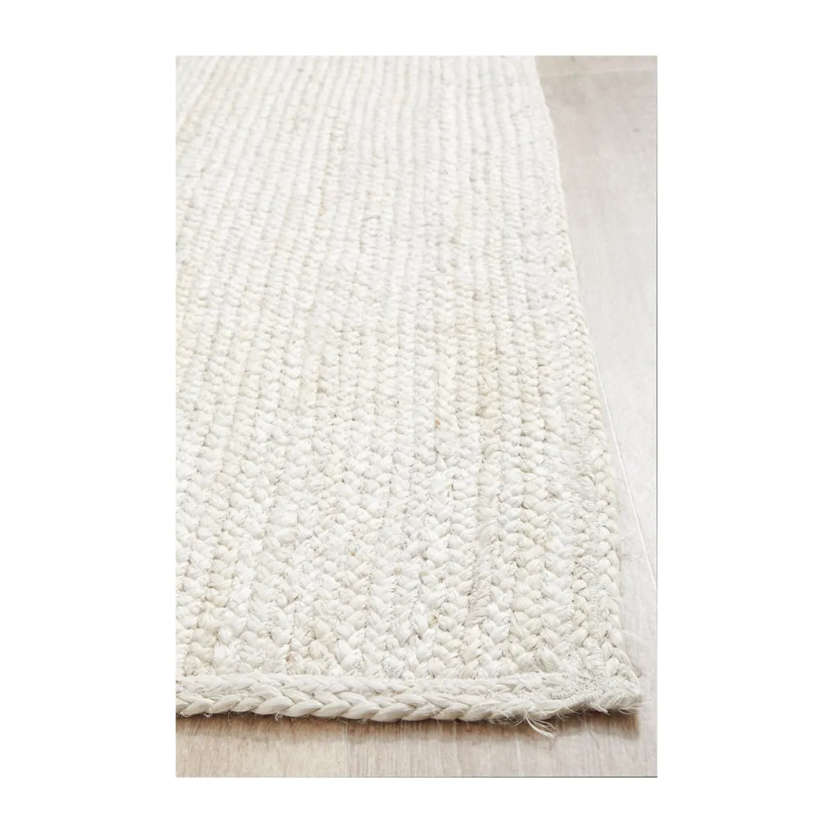 Bondi Rectangle Runner Rug (White)