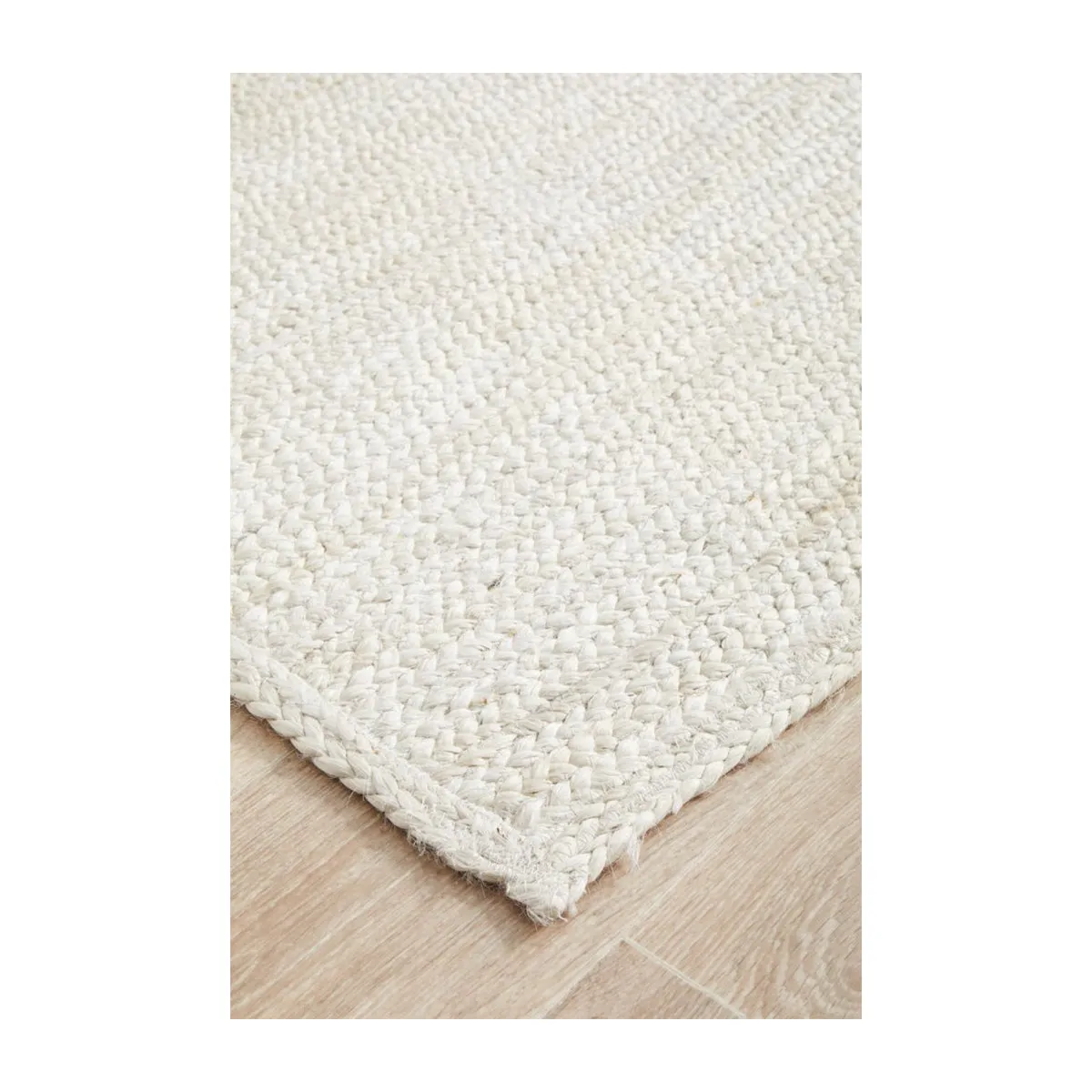 Bondi Rectangle Runner Rug (White)