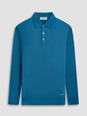 Bugatchi Merino Polo Sweater | Teal