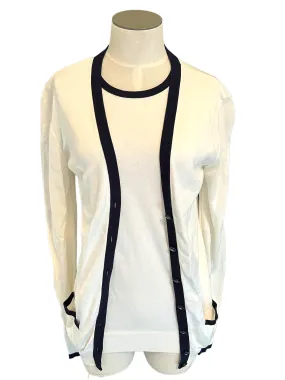 Chanel Off White 96P Size 38 Cardigan Set