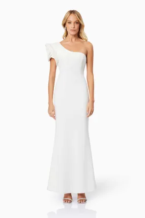 Charlotte Rosette Maxi Dress in White