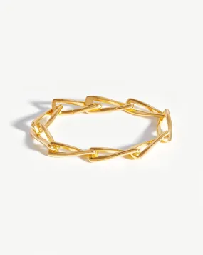 Chunky Twisted Link Chain Bracelet | 18ct Gold Plated