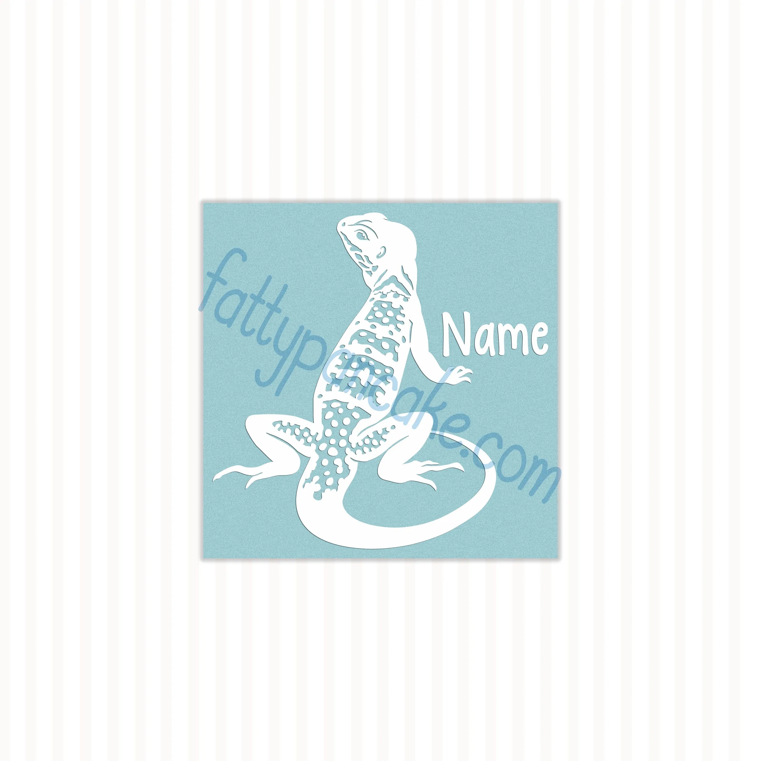 Collard Lizard Decal, Waterproof Vinyl Decal, Cute Reptile Gift