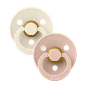 Colour Anatomical Natural Latex Pacifier 2 pack | Ivory / Blush