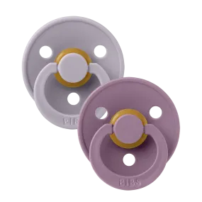 Colour Symmetrical Natural Latex Pacifier 2 pack | Fossil Grey / Mauve