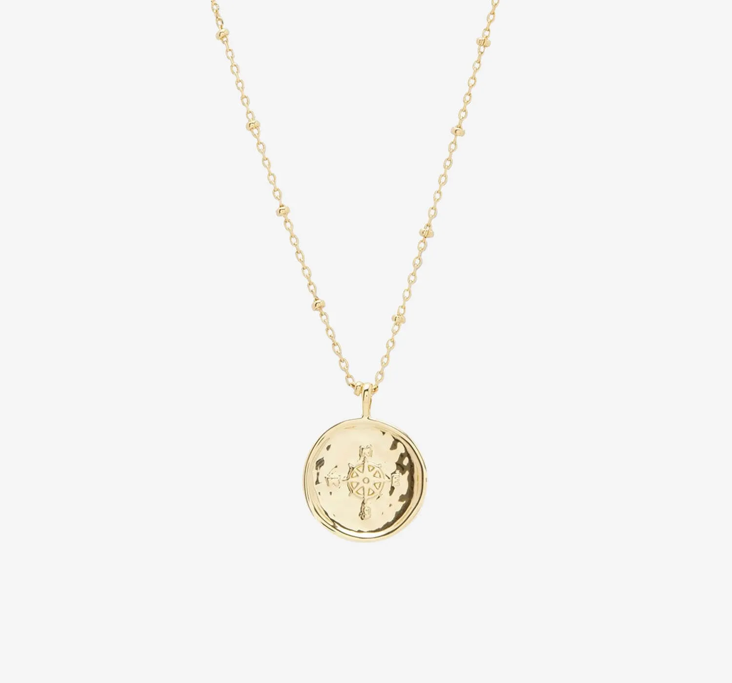 Compass Necklace | Gold