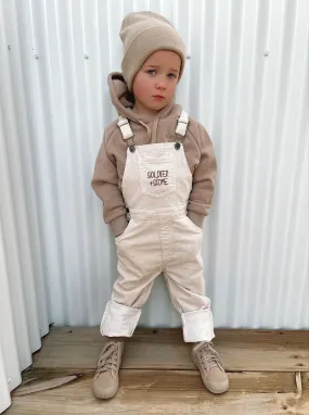 Corduroy Overalls: Oat