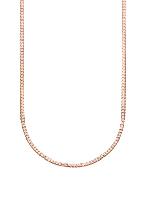 Delicate Sleek Necklace 14K Rose Gold Plated