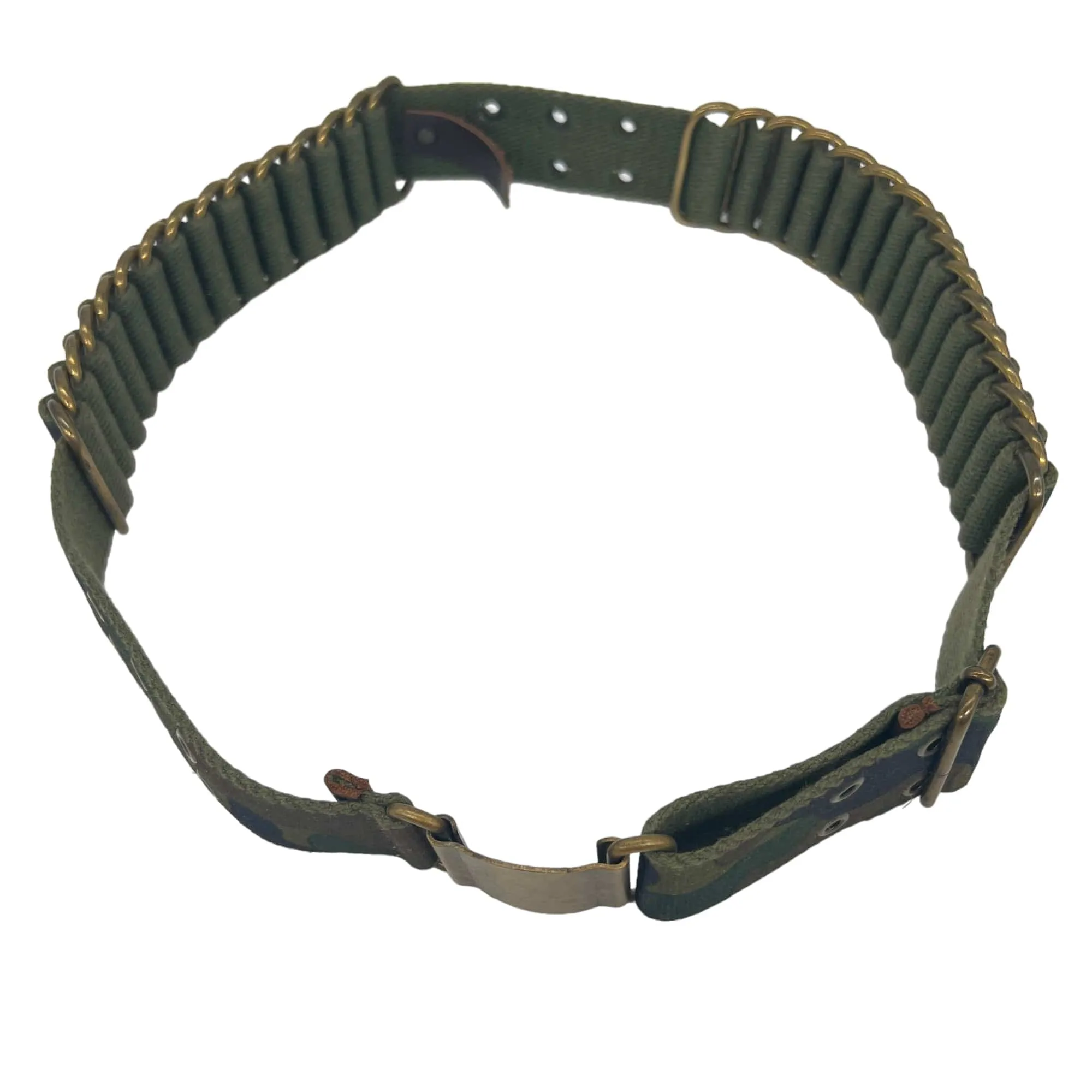 ELENA MEYER Brass and Multi-Grommet Belt - Camouflage