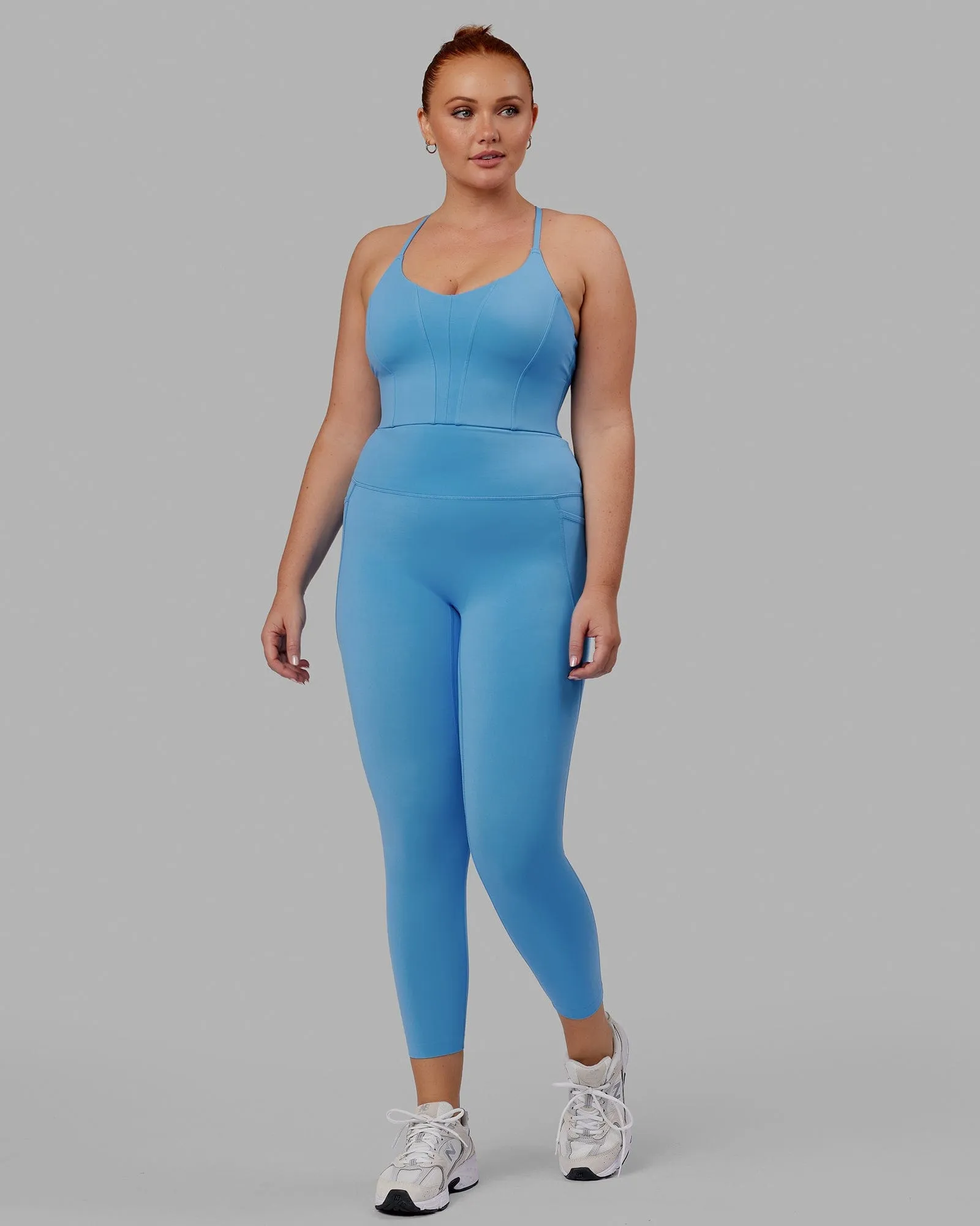 Elixir 7/8 Length Leggings With Pockets - Azure Blue