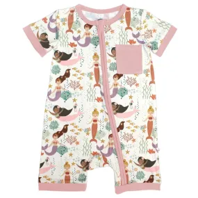 Emerson And Friends Making Waves Mermaids Bamboo Baby Shortie Romper