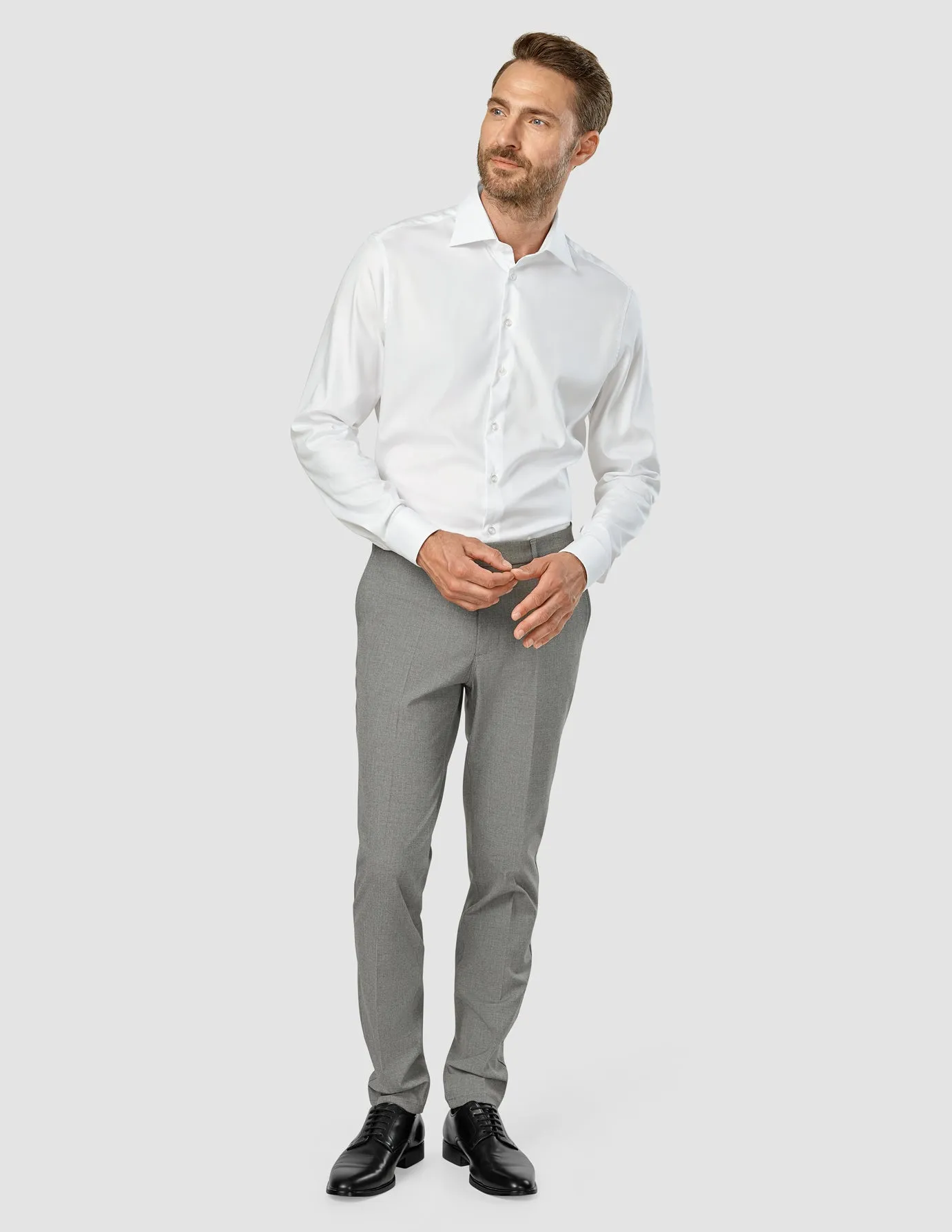 Essential Suit Pants Slim Dark Grey Melange