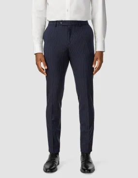 Essential Suit Pants Slim Navy Pinstripe