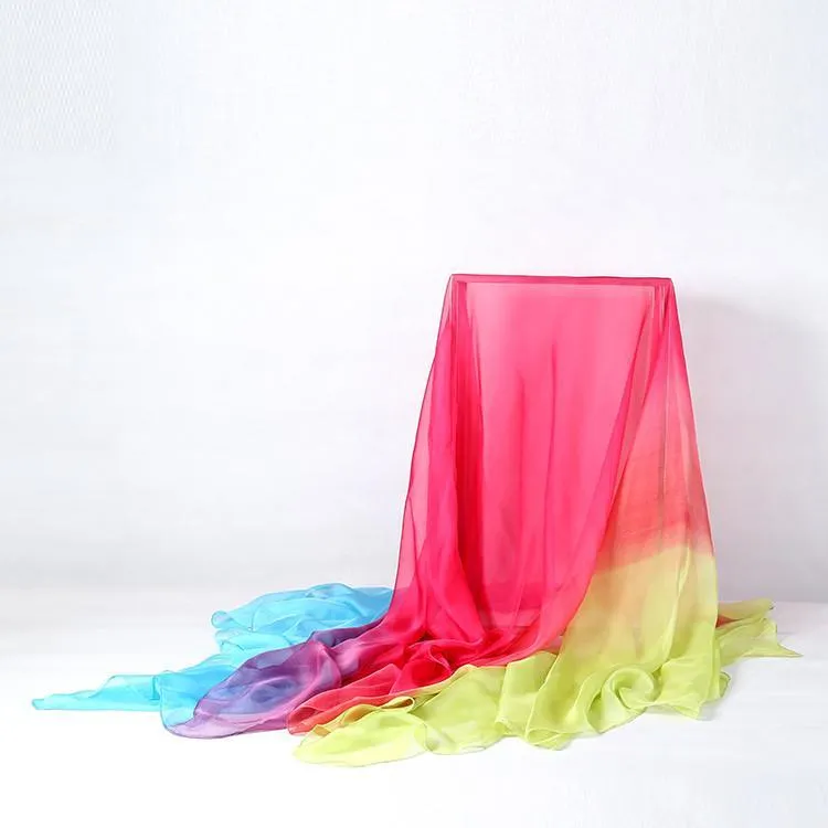 Extra Long Extra Wide Chiffon Scarf Beach Scarf Pink Purple and Blue CHD308