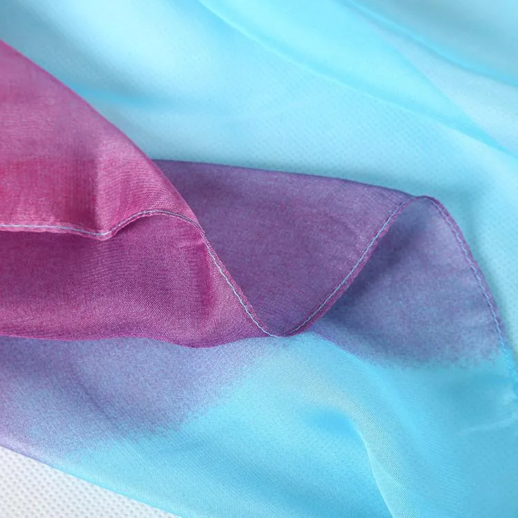 Extra Long Extra Wide Chiffon Scarf Beach Scarf Pink Purple and Blue CHD308