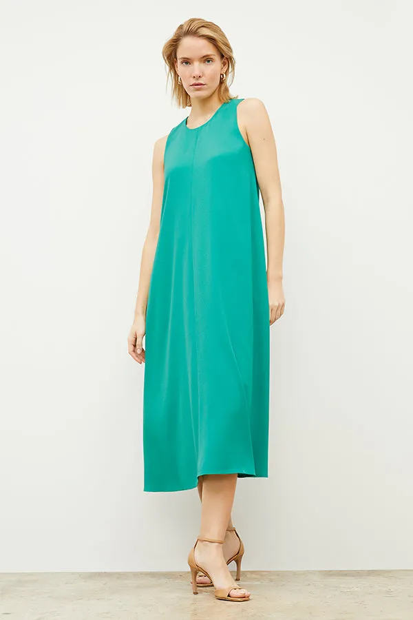 Fatima Dress - Eco Medium Crepe :: Tropical Green