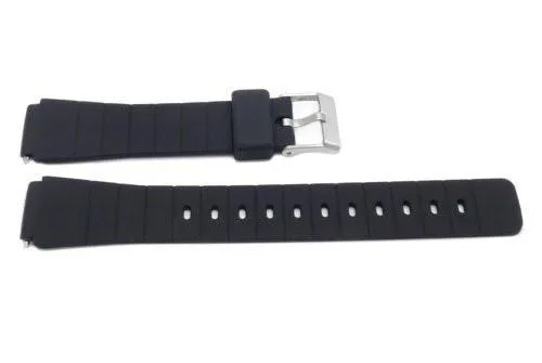 FITS Timex 16mm Black Rubber Performance Sport Watch Band