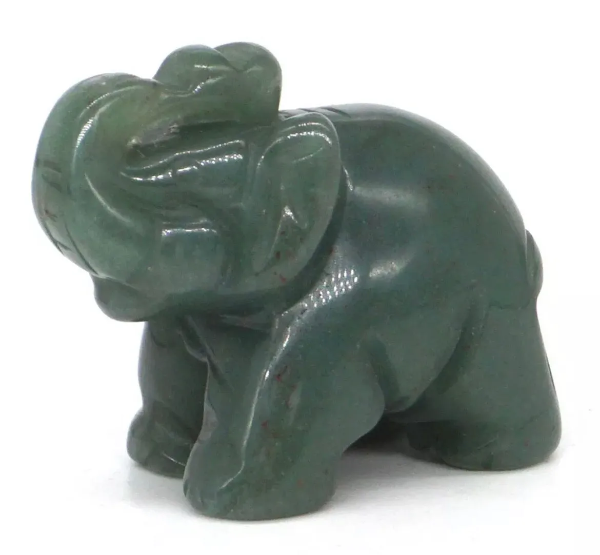 Gemstone Carved Elephants