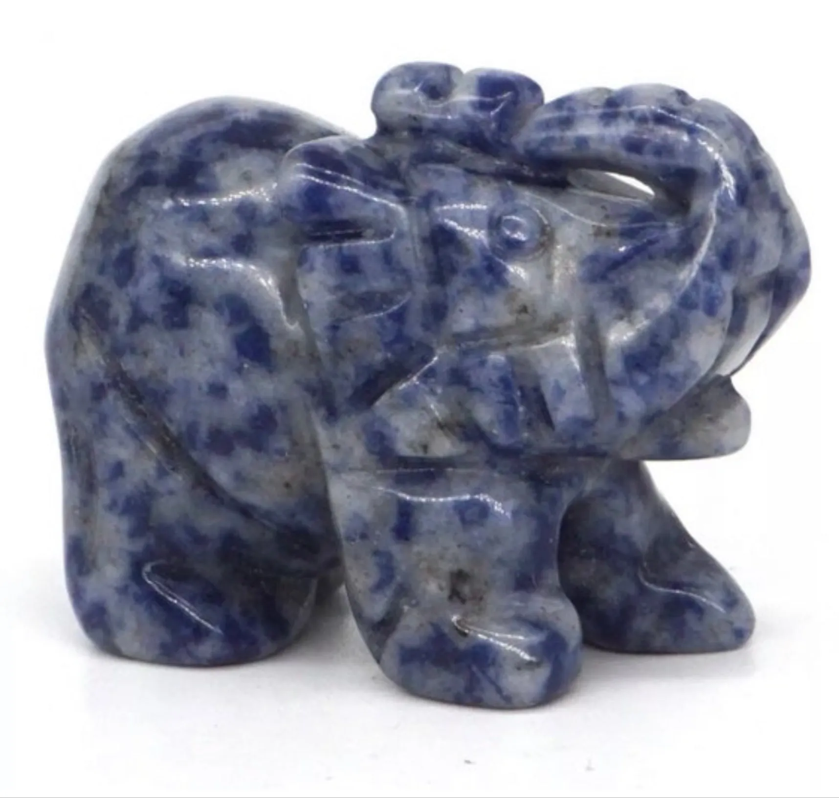 Gemstone Carved Elephants