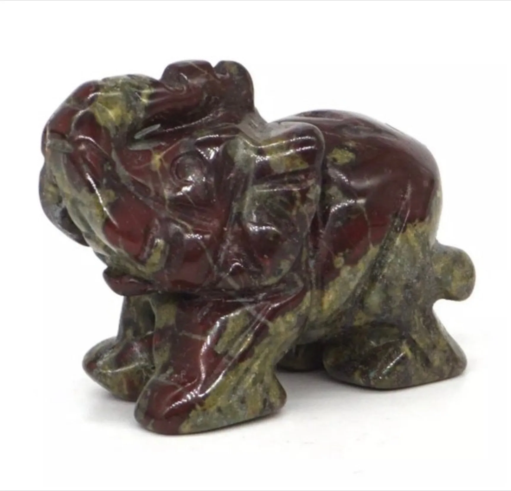 Gemstone Carved Elephants