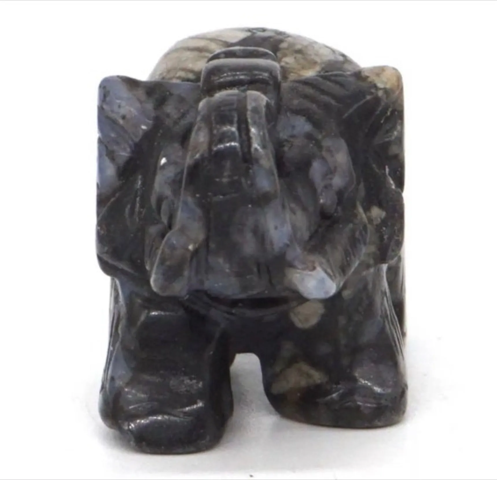 Gemstone Carved Elephants