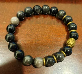 Golden Sheen Obsidian Bracelet