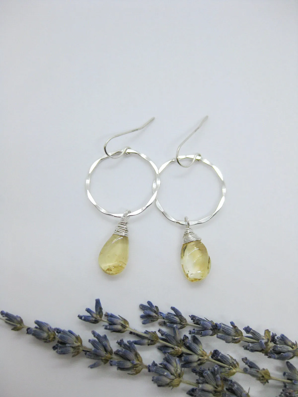 Iris: Citrine Earrings - e621