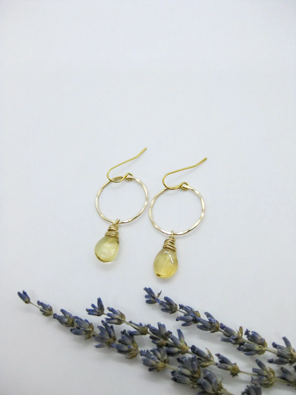 Iris: Citrine Earrings - e621