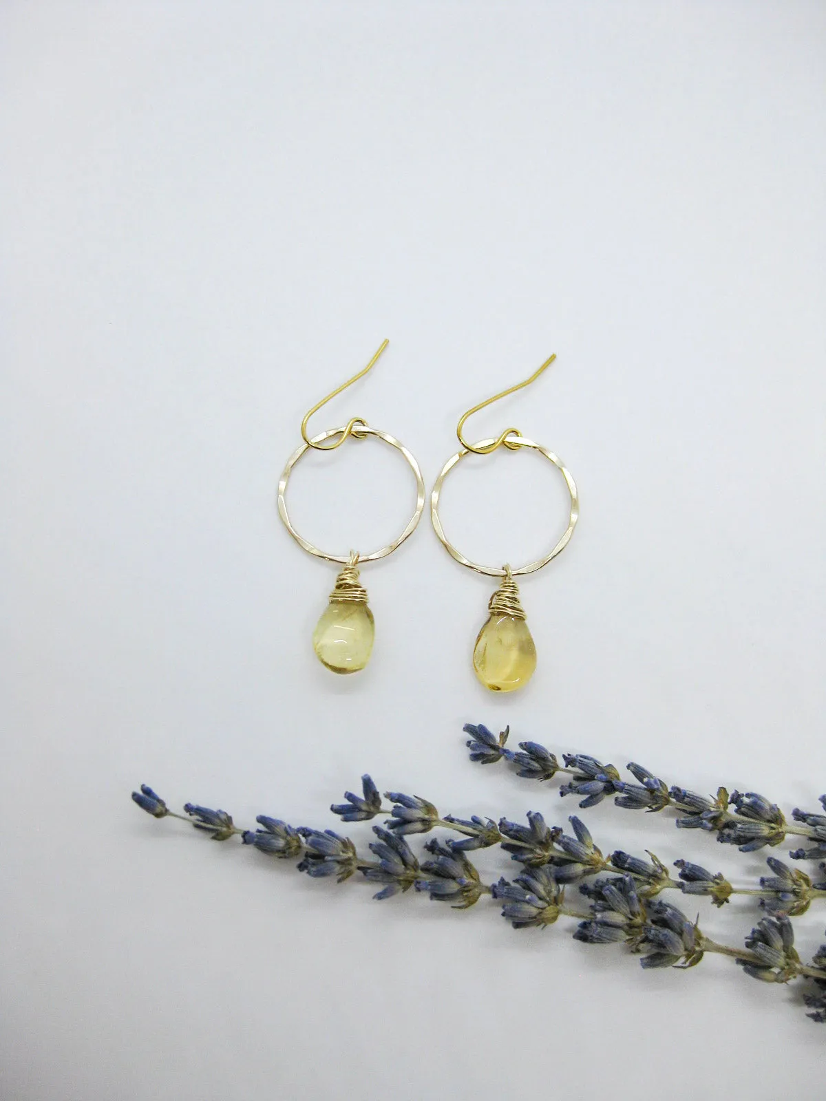 Iris: Citrine Earrings - e621