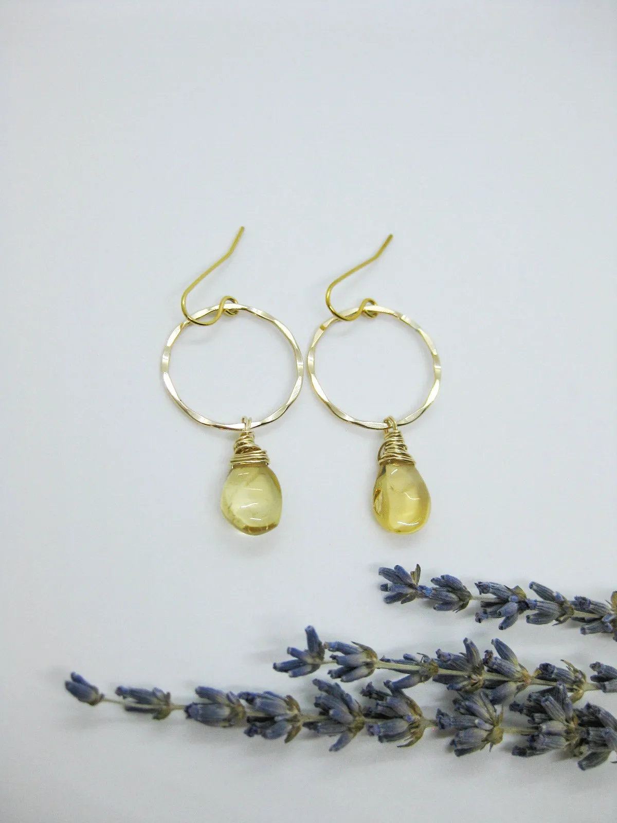 Iris: Citrine Earrings - e621