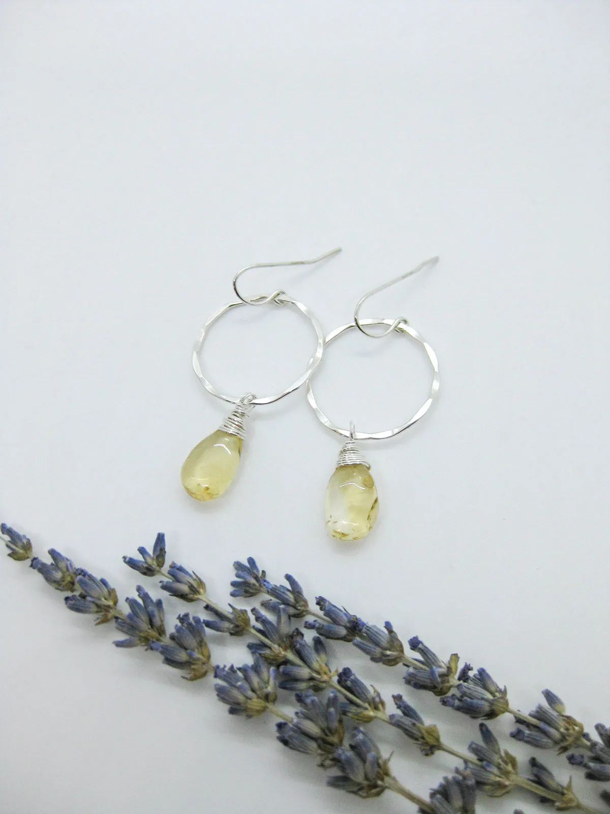 Iris: Citrine Earrings - e621