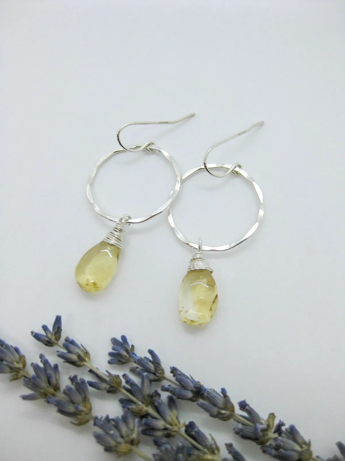 Iris: Citrine Earrings - e621