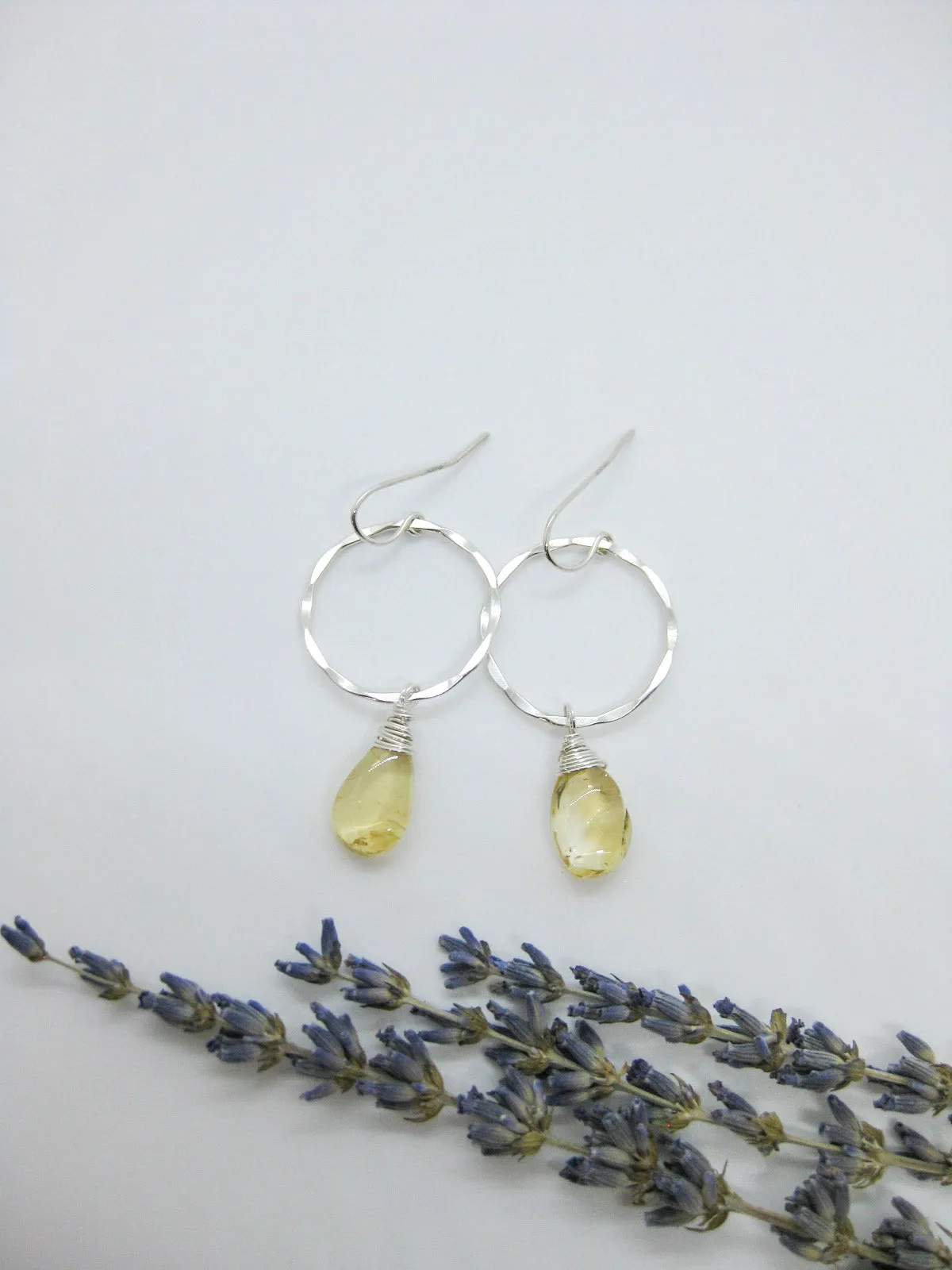 Iris: Citrine Earrings - e621