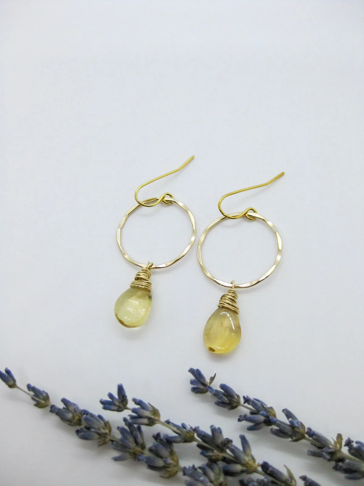 Iris: Citrine Earrings - e621