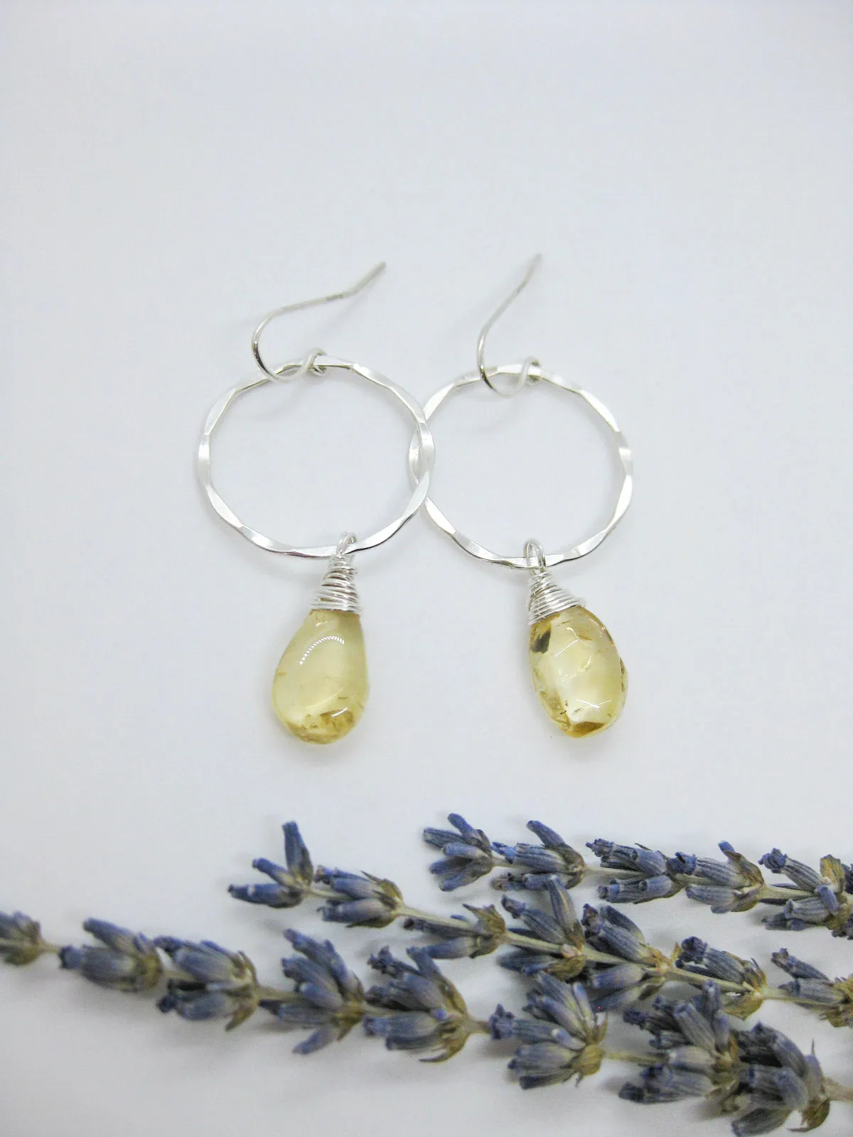 Iris: Citrine Earrings - e621