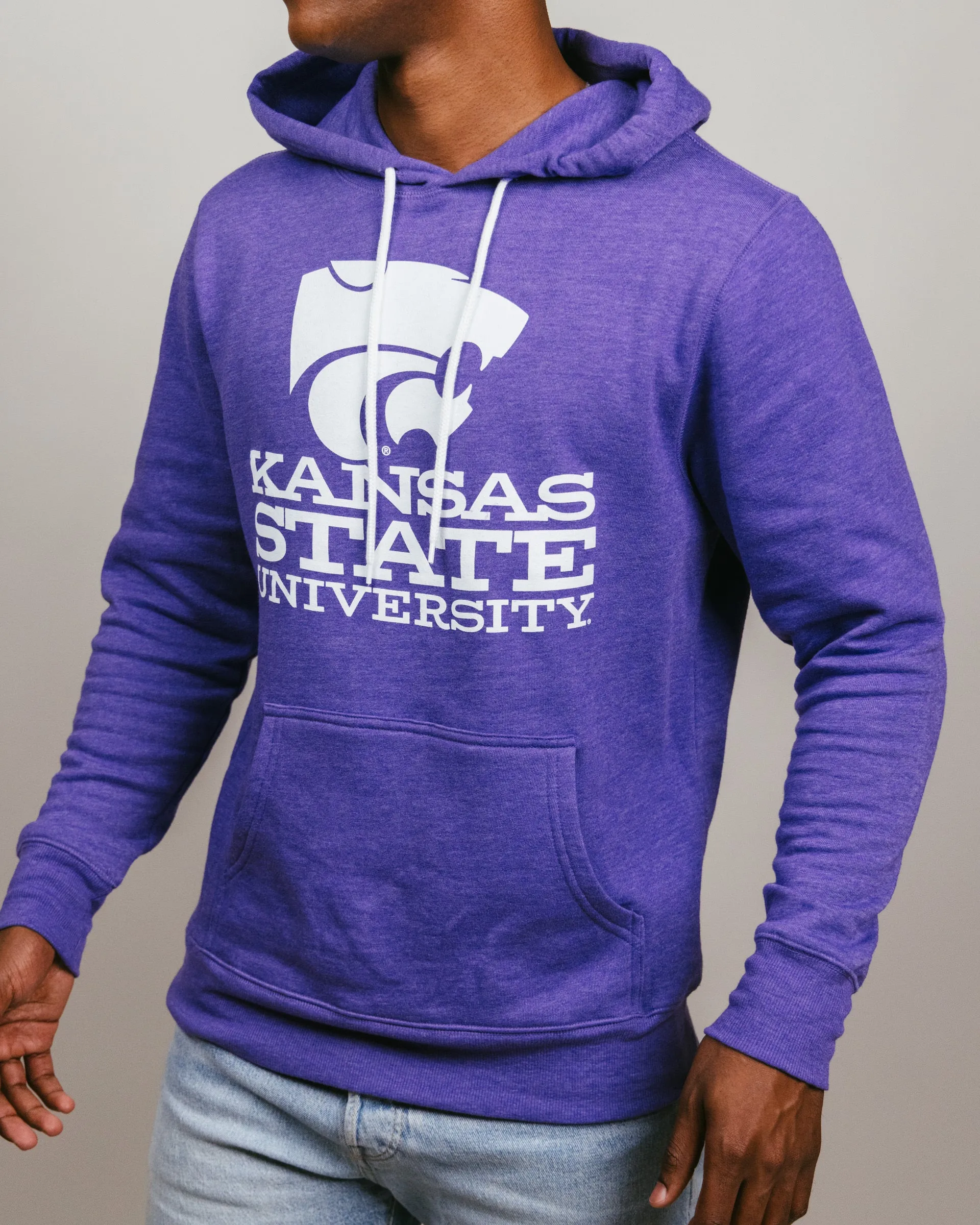 Kansas State Wildcats Stacked Purple Hoodie