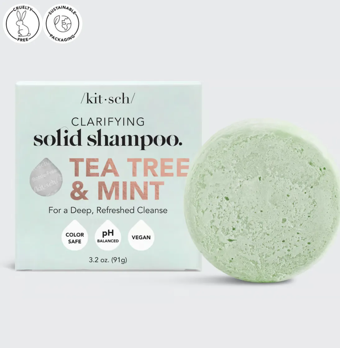 Kitsch Tea Tree   Mint Clarifying Shampoo Bar