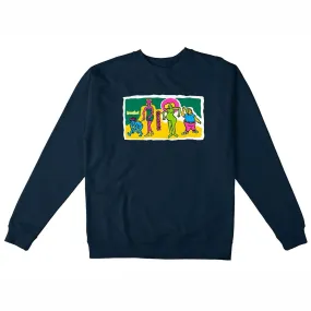 Krooked Family Affair Crewneck Sweatshirt Navy