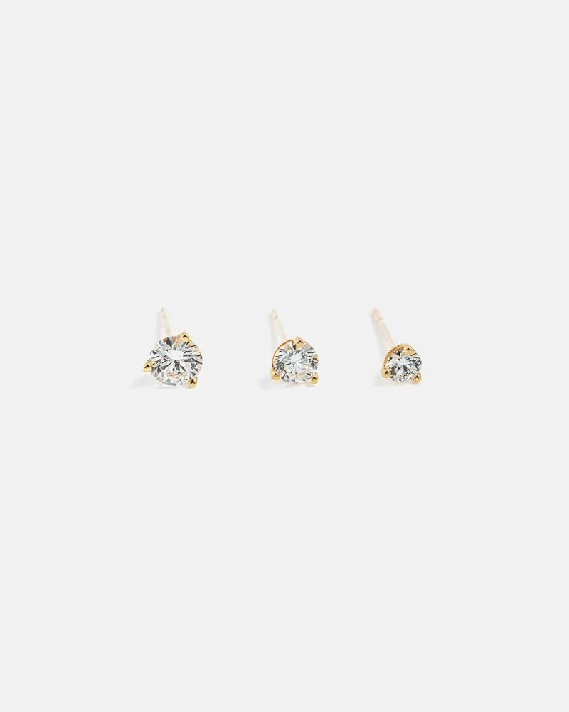 Lab-Grown Diamond Stud Earrings in 14k Yellow Gold (0.25 carats)